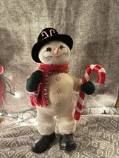 Vintage Annalee 2005 15" Peppermint Snowman, Meredith NH, USA MINT