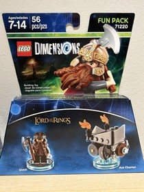 LEGO Dimensions Lord of the Rings GIMLI-LEGOLAS Fun Packs - Lot of 2