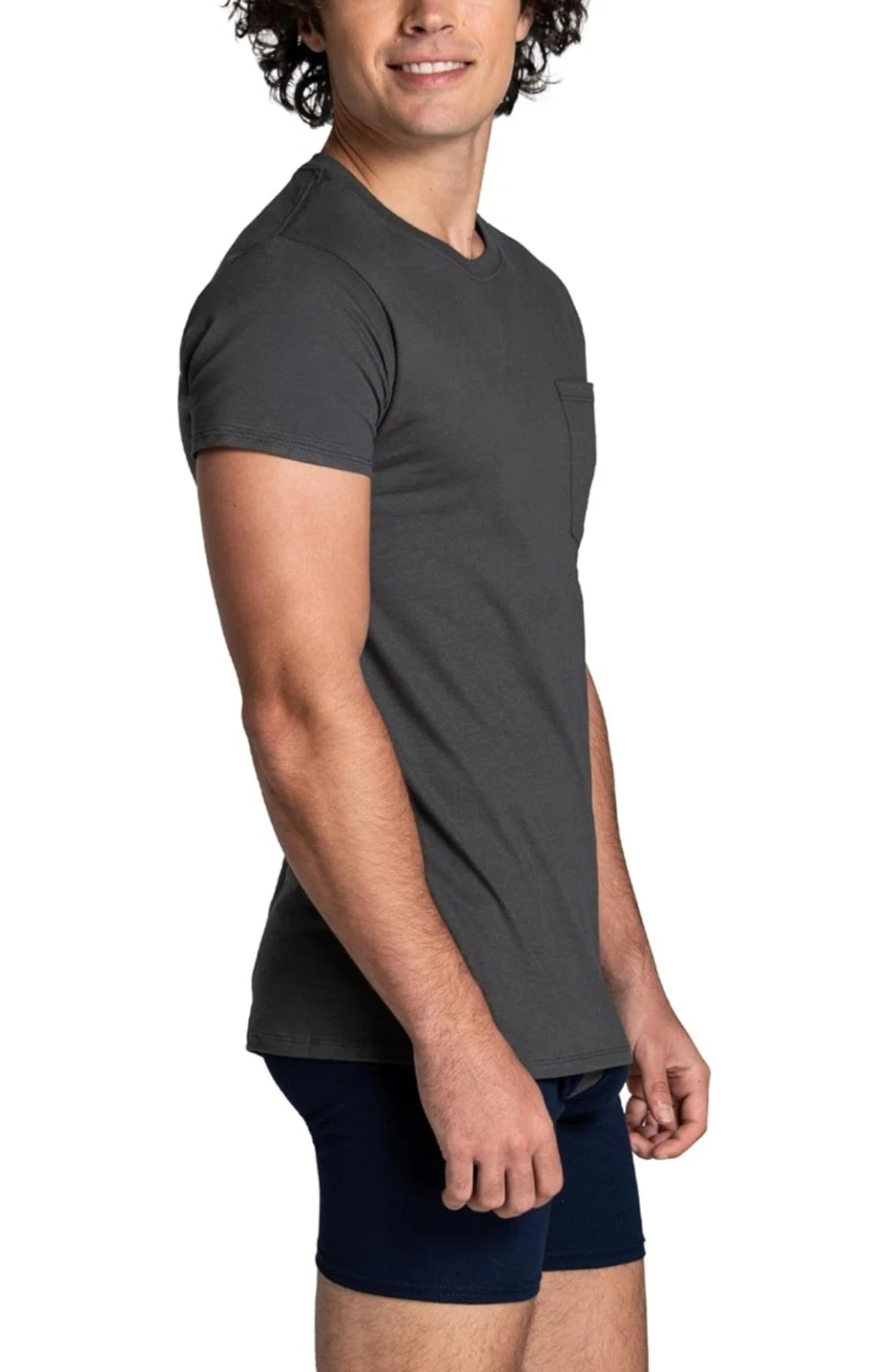 Fruit Of The Loom Men's 6pk Pocket Tees Size L New Moisture Wicking Eversoft image 2