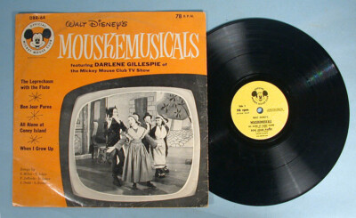 1950s Mickey Mouse Club 7 Records Mouskemusicals Mouskedances