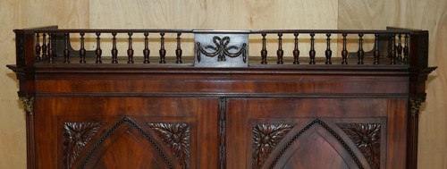 HERVORRAGENDER ANTIKER SCHRANK 18. JAHRHUNDERT 1760 THOMAS CHIPPENDALE LEINENPRESSE - Bild 12 von 24