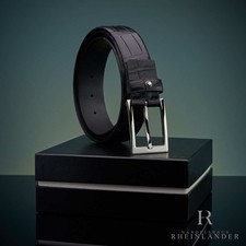 Montblanc Belt Artisan Line Rect Cut Shiny Pa...