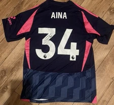 Ola Aina Hand Signed Nottingham Forest 24/25 Away Jersey With Proof & COA