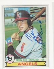 AUCTION MERV RETTENMUND CALIFORNIA ANGELS 1979 TOPPS #48 AUTOGRAPHED CARD DEAD