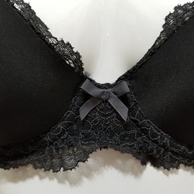 Victoria's Secret bra 34B Dream Angels Lined Demi black floral lace convertible