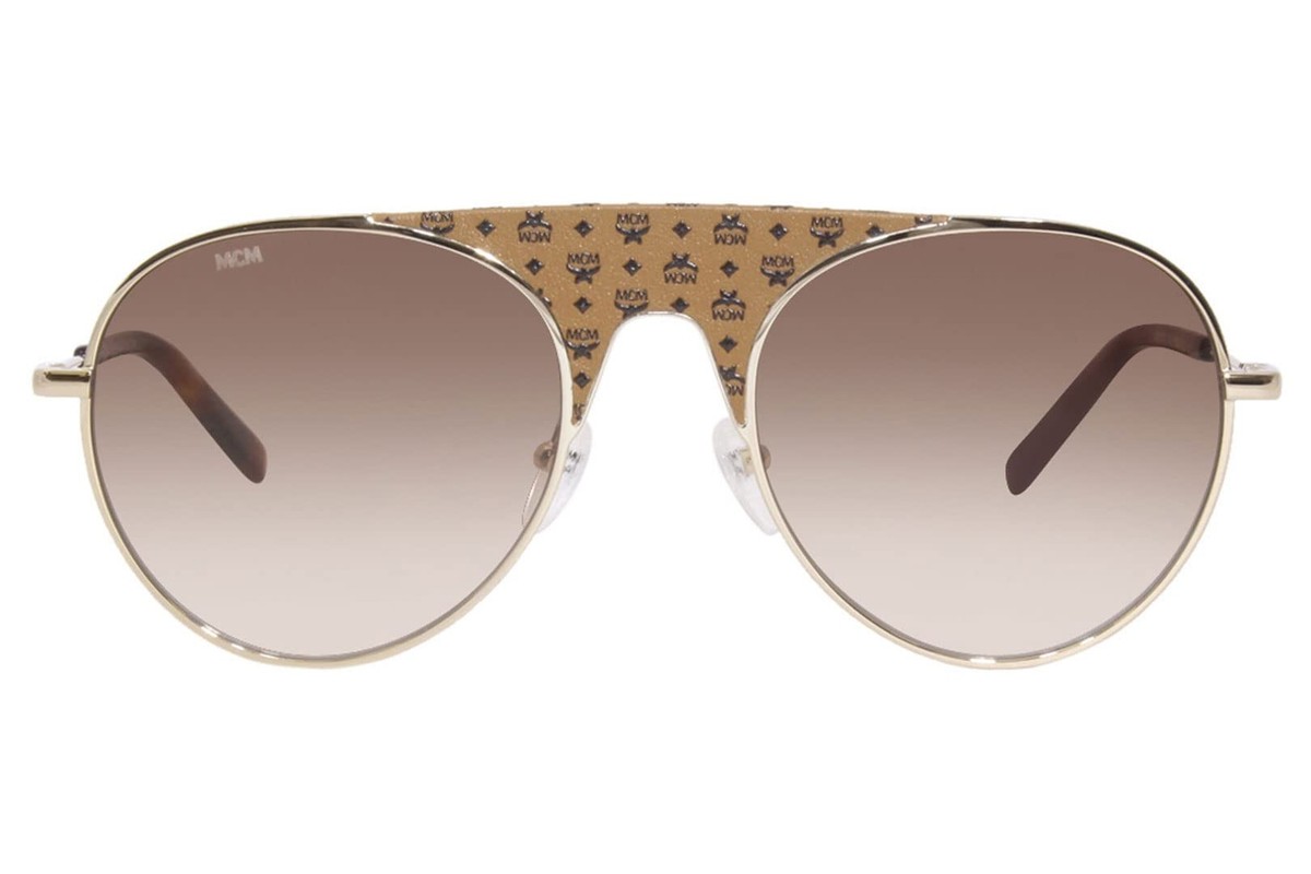 MCM All-over Logo Visetos Square Aviator Sunglasses 560B1327-8054-4DE8-BB10-  main image 4