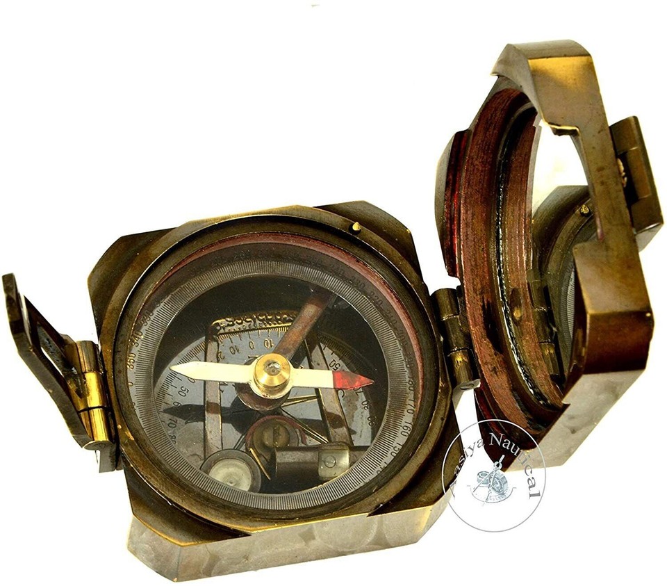 Kelvin & Hughes Natural Sine Brunton 1917 Compass Brass Mining
