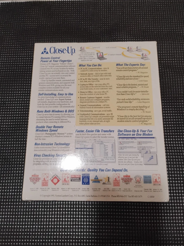 NORTON-LAMBERT CLOSE*UP Version 6 Remote Disk 3.5 - NOS - Sealed- See Photos - Image 2 of 4