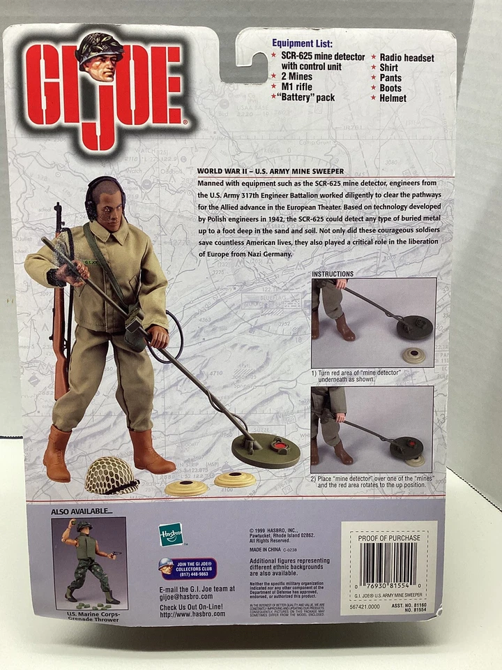 Figura de acción GI Joe 12" US Army Mine Sweeper nueva Hasbro 1999 Foto 4 de 4
