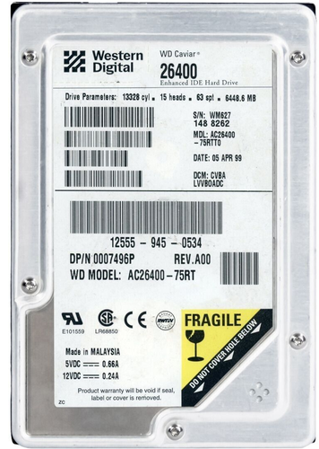 Western Digital WD200EB-75CPF0 WD Protégé 20GB 5400RPM 2MB 3 5" ATA-100 HDD