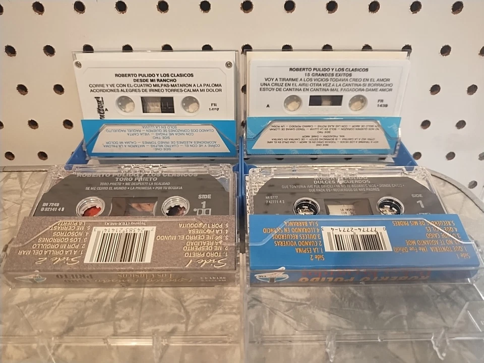 Tejano Tex/Mex Cassette Lot Roberto Pulido Y Los Clasicos Desde Mi Rancho 4 Tape Foto 3 de 3