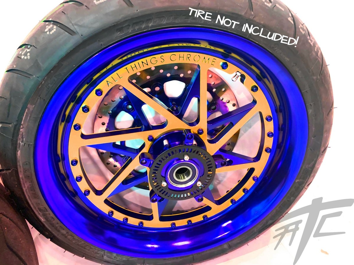NINJA STOCK SIZE BLUE & ORANGE SWITCHBACK WHEELS 00-05