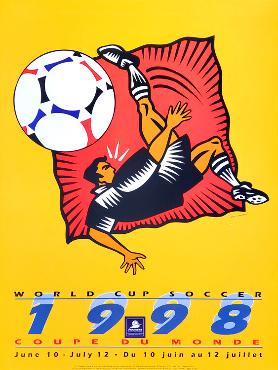 World Cup France 1998 Soccer Bicycle Kick by Burton Morris