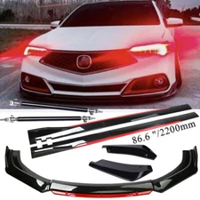 Front Bumper Lip Spoiler Splitter Body Side Skirt For Acura TLX A-Spec