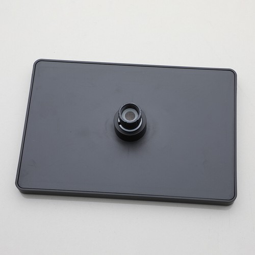 Grifo de ducha cuadrado ultra delgado negro para baño bañera mezclador spray portátil - Imagen 8 de 9