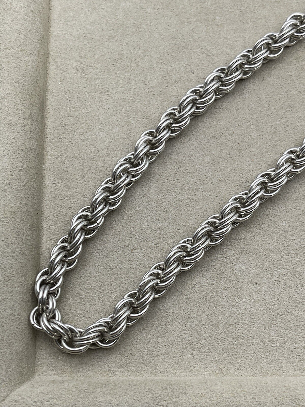 Sterling Silver 925 Heavy Solid Braided Chain Nec… - image 6