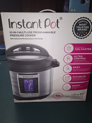#ad Instant Pot Ultra 60 6 Quart Programmable Pressure Cooker Stainless Steel $59.67