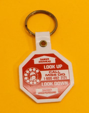 Utilities Keychain Call Before Digging Key Ring Safety Memorabilia - Made in USA