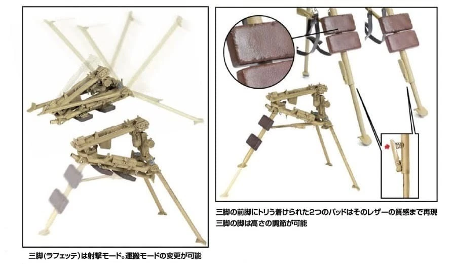 1/6 Scale WWII German MG42 Machine Gun with Lafette Tripod (DR75017) From JAPAN - Image 3 of 4