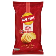 Walkers Ready Salted Multipack Crisps 12 x 25g
