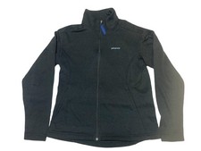 patagonia womens black full zip sweater long sleeve made in USA mock neck M