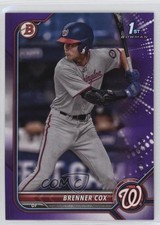2022 Bowman Draft Purple 9/250 Brenner Cox #BD-196 0q4s