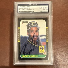 1987 Donruss #361 Barry Bonds Rookie Auto PSA Authentic
