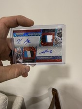 2025 Prizm Tetairoa McMillan/Xavier Legette FOTL Red Shimmer Dual Patch Auto /35