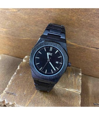 OROLOGIO DA POLSO ZCC UOMO AL QUARZO ANALOGICO DATA ELEGANTE NERO FONDO