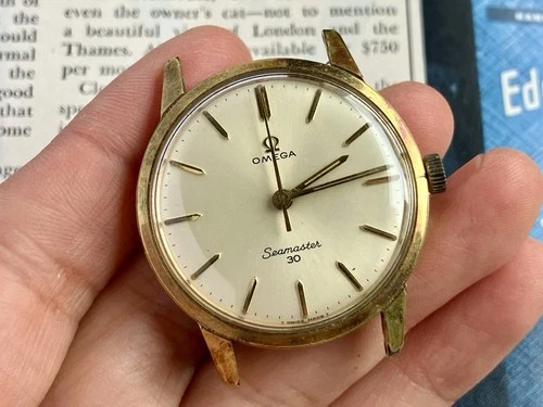 Vintage OMEGA Seamaster 30 Manual 135.007 Men’s 35mm Gold Plated Watch - Runs