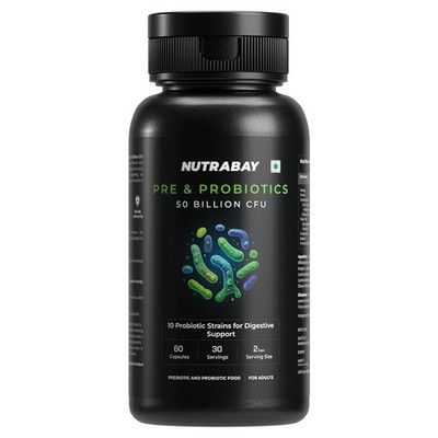 Prebiotic & Probiotic Supplement Digestive Support 50 Billion CFUs - Capsules
