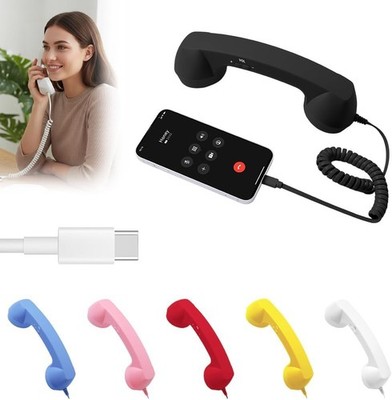 Retro Phone Handset,Retro Phone Handset for iPhone and Android,Type-C for Phones