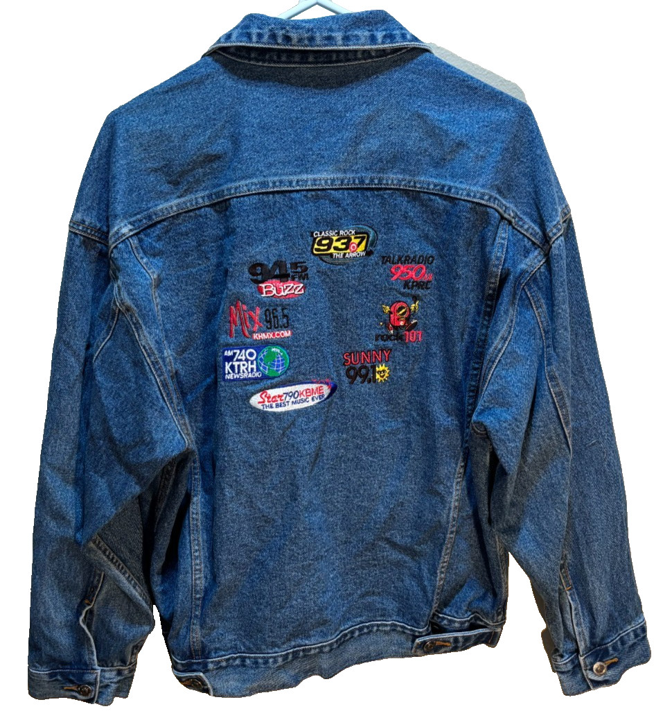 Clear Channel Radio 93.7 Arrow Sunny 99.1 Rock 101 Mix 96.5 Blue Denim Jacket L