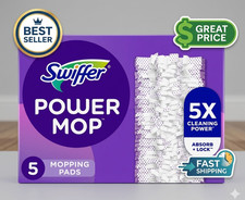 PowerMop Multi Surface Mopping Pad Refills 5 Count Floor Cleaning Pads