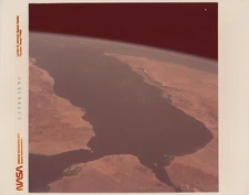 STS-41C Sinai Peninsula Red Sea Orbit View 1984 - Original NASA Photo