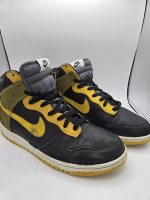 Nike Dunk High North Men's Size 9 Black Varsity Maize Yellow 317982-071 Defects
