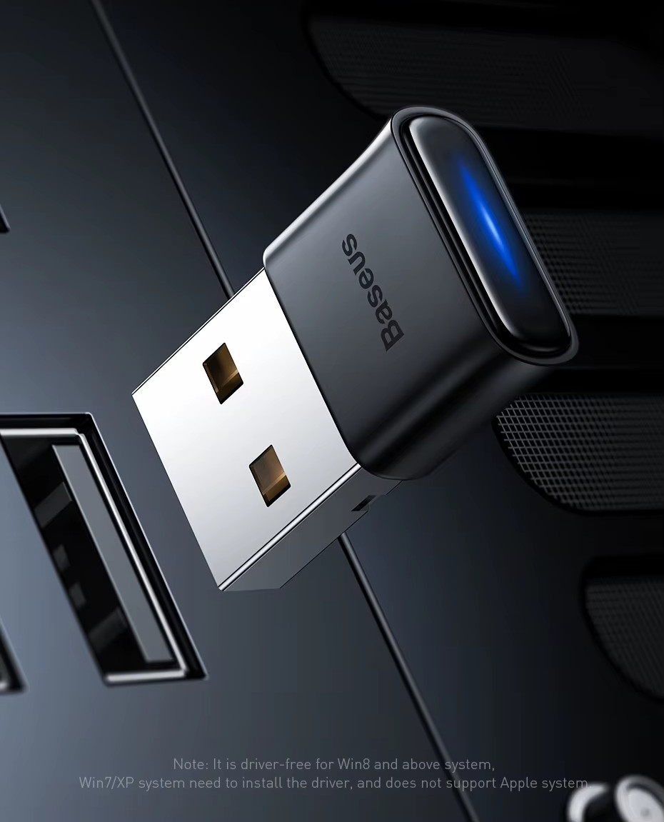 Baseus BA04 Mini Wireless Bluetooth 5.0 Adapter - Black