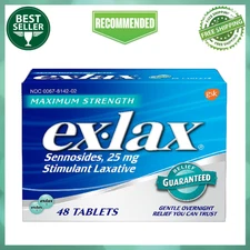 Ex-Lax Maximum Strength Stimulant Laxative Constipation Relief Pills - 48 Count