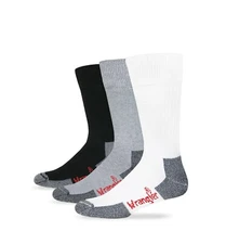 Wrangler Men's Ultra-Dri Non-Binding Stretch Top Crew Work Socks 2 Pair Pack