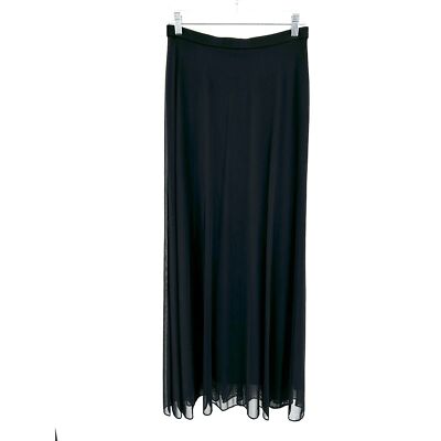 TADASHI SHOJI Vintage Black Long Floor Length Layered Formal Maxi Skirt Size 10