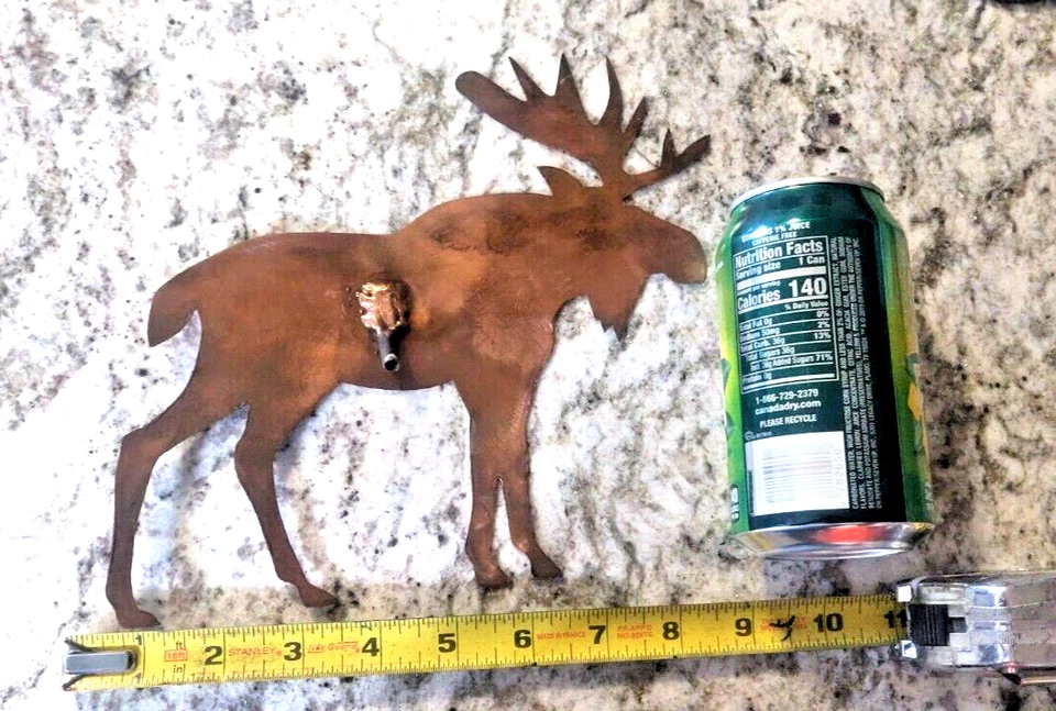 Лоси медь патина двор искусства из стали с глянцевым прозрачным покрытием. - Изображение 4 из 4