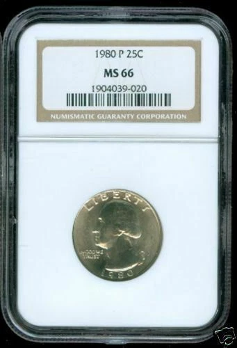 1980 P QUARTER NGC MS66 *