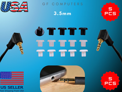 3.5mm Audio Port Dustproof Silicone Plug Caps 5 Pack Liquid Proof Covers