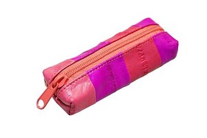 Solid Color Lipstick Stamp Case Genuine Eel Skin Leather Accessories Pouch