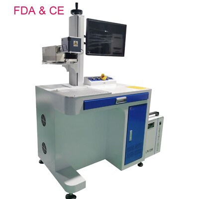 5W UV Fiber Laser Engraving Marking Machine for Jewerly Plastics and Glass FDA
