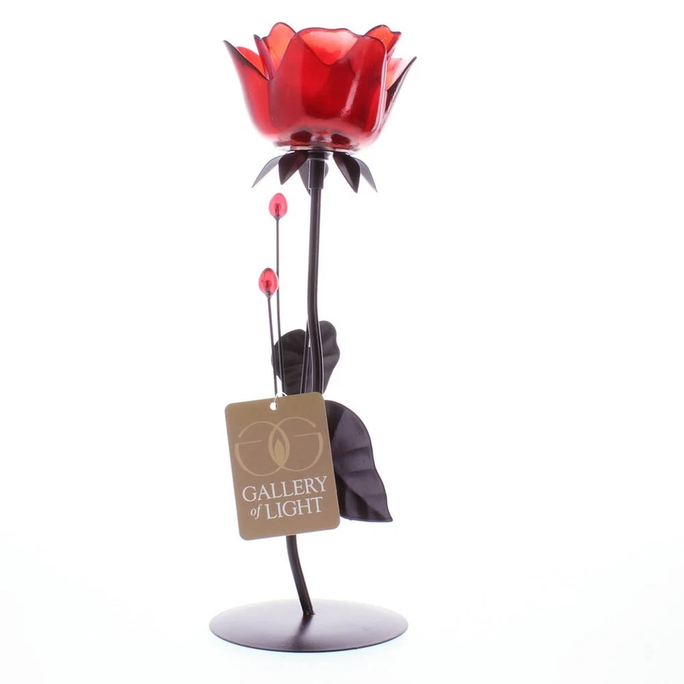 Candelabro votivo romántico rosa roja rubí Foto 4 de 4