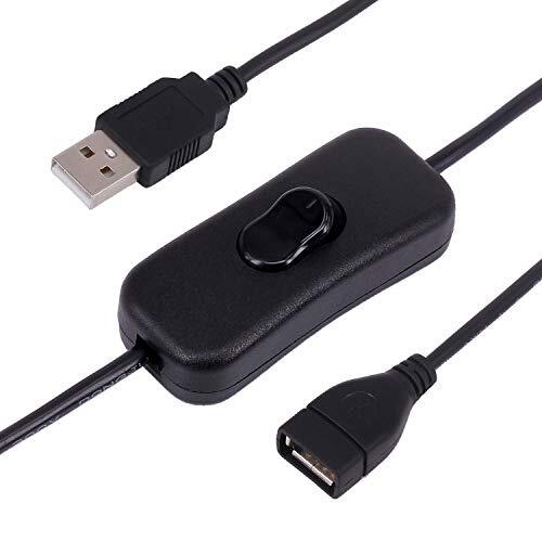 3 Pack Male to Female USB Cable with On/Off Switch USB Extension Inline ...