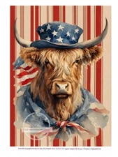 Cows and Stripes | A4 Rice Paper