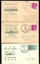 PHia Cachets USS Sidney-Fargo-McCoy 1949-51 Otro barco en naftalina-Re Establecer