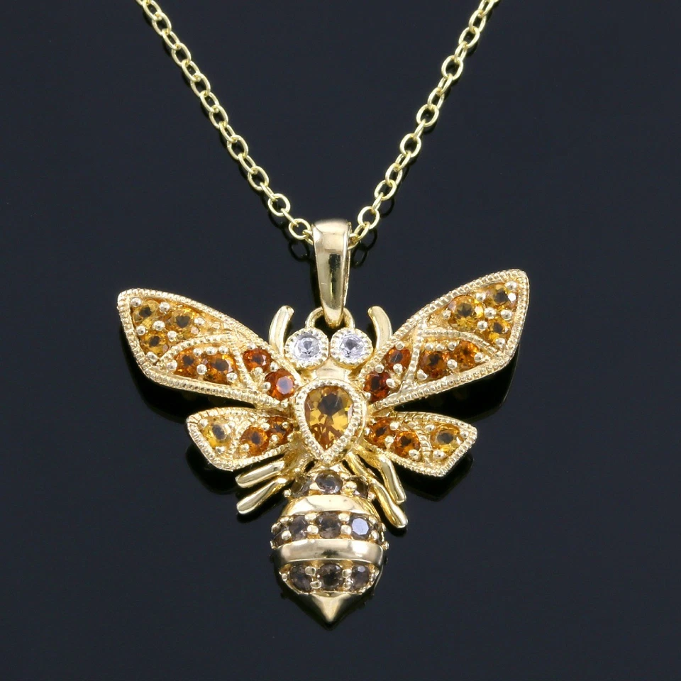 COLLAR INSECTO PLATA 925 S. CITRINO Y CUARZO AHUMADO COLORESG por Lorenzo Foto 2 de 3